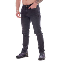 (Black, 40) Malay Mens Jeans Slim Fit Denim Cotton Fly Zip Stretch Trousers Pants 32 to 40