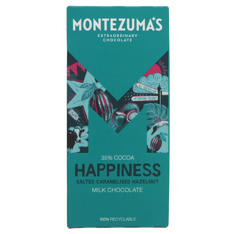 Montezumas Milk Chocolate Happiness -90g ( pack of 12 )-image-OPC-PC6V2V2-NEW
