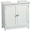 White Under Sink Basin Cabinet Cupboard Bathroom Storage Unit Two Tier Home Bath 9
