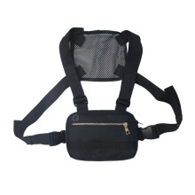 Unisex Streetwear Vest Chest Rig Bag Oxford Cloth Waistcoat Hip Hop Pouching Bag Functional Tactical Belt Bag Waist Packs