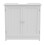 White Under Sink Basin Cabinet Cupboard Bathroom Storage Unit Two Tier Home Bath 1