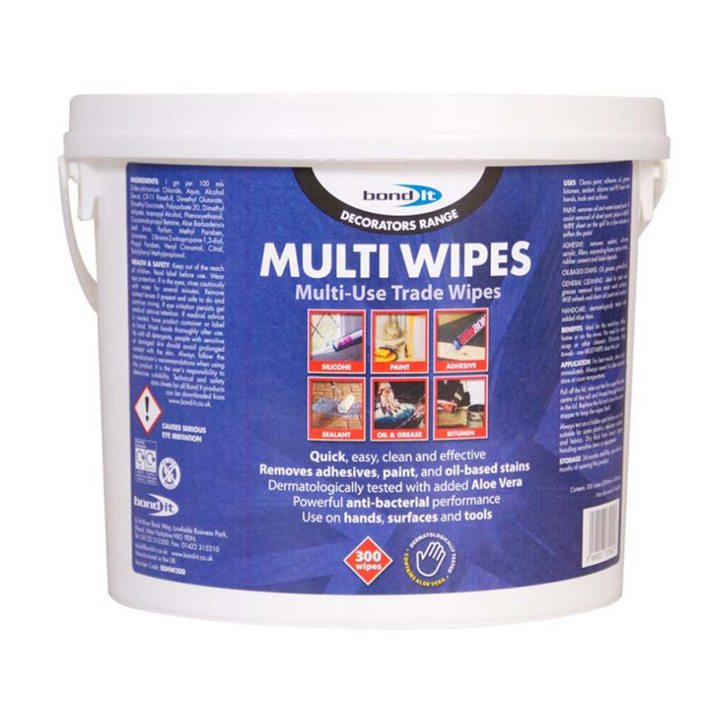 Bond It Multi-Wipes For hands, Tools & Surfaces - White, 300-image-OPC-PC6TYY8-NEW