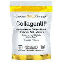 California Gold Nutrition, CollagenUP, Collagene Marino + Acido Ialuronico + Vitamina C, non aromatizzato, 7,26 oz (206 g)