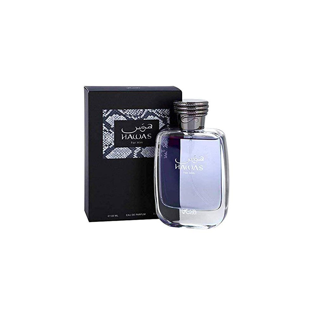 RASASI Hawas EDP 100ml(3.4 oz) | Long-Lasting Pour Homme Spray, Aquatic Scent Designed to Embody Masculine Strength and Vigor (Hawas for Him) ..