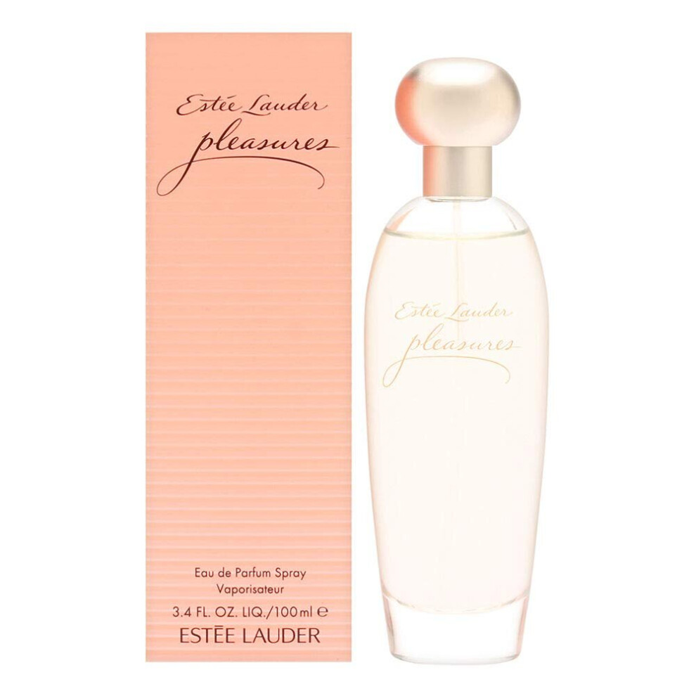 Estee Lauder Pleasures for Women Eau De Parfum Spray, Floral, 3.4 Fl Oz Floral 3.40 Fl Oz (Pack of 1)