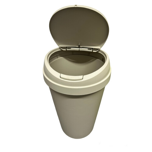 45L Press Touch Top Bin Rubbish Dustbin Kitchen Waste Recycling Beige