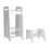 (White) Learning Tower - Kitchen Helper & Step Stool Set 2