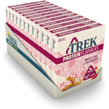 High Protein White Chocolate & Raspberry Flapjack - Gluten Free Bars – Plant Based Protein - Vegan Bars, 50 g (Multipack case 36 Bars),