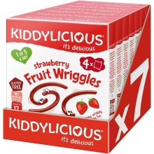 Strawberry Wriggles | Yummy snacks for kids | Suitable for 12+ months | 7 x 4 packs (28 total)