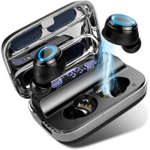 Wireless Headphones, 140H Playtime Wireless Earbuds Bluetooth Headphones with Charging Case, In Ear Headphones HiFi Stereo CVC8.0 Noise Canceling with