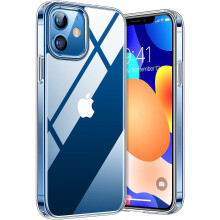 Military Defend Diamond Clear iPhone 12 Case iPhone 12 Pro Case, 12X Anti-Yellowing, 5X Military Grade Shockproof, Slim Thin Hard Anti-Explosion Back