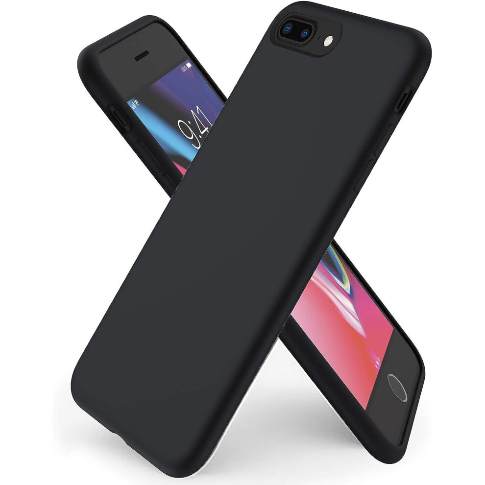 Compatible with iPhone 8 Plus Case, iPhone 7 Plus Slim Liquid Silicone Full Covered Soft Gel Rubber Case Cover for iPhone7 Plus/iPhone 8 Plus 5.5 inch