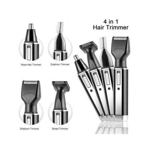 Mens 4 En 1 Recargable Cabello Barba Ceja OÃdo Nariz Afeitadora Trimmer Kit ElÃctrico 1