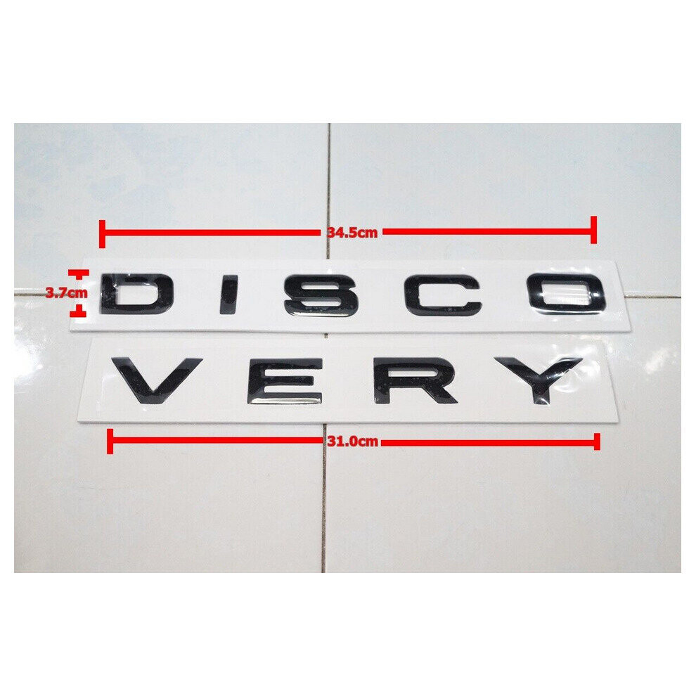 Paktoo 3D Letter Discovery 2015-2023 Sticker For Land Rover Front Hood Black