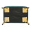Living And Home Soft Channel Velvet Stool with Gold Legs 4