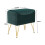 Living And Home Soft Channel Velvet Stool with Gold Legs 5