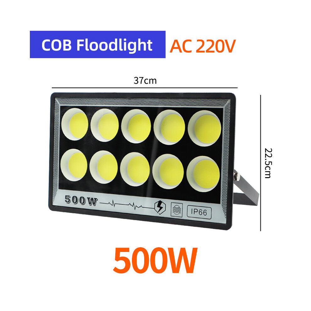 (COB 500W, Warm White) KPS LED FloodLight IP65 300W 200W 100W 50W 220V Waterproof LED Reflector