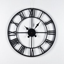 Large Skeleton Metal Roman Wall Clock Big Numerals Giant 40CM