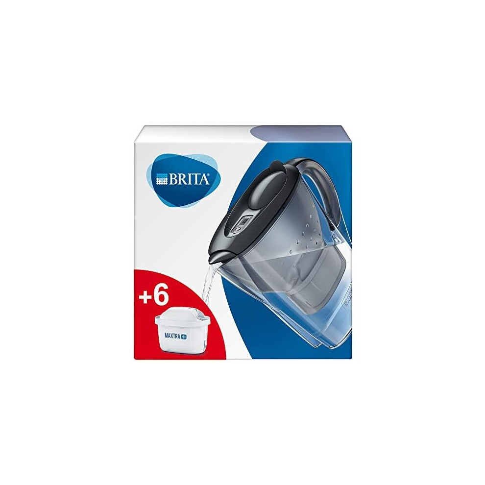BRITA Marella fridge water filter jug, 2.4L, Graphite, limescale