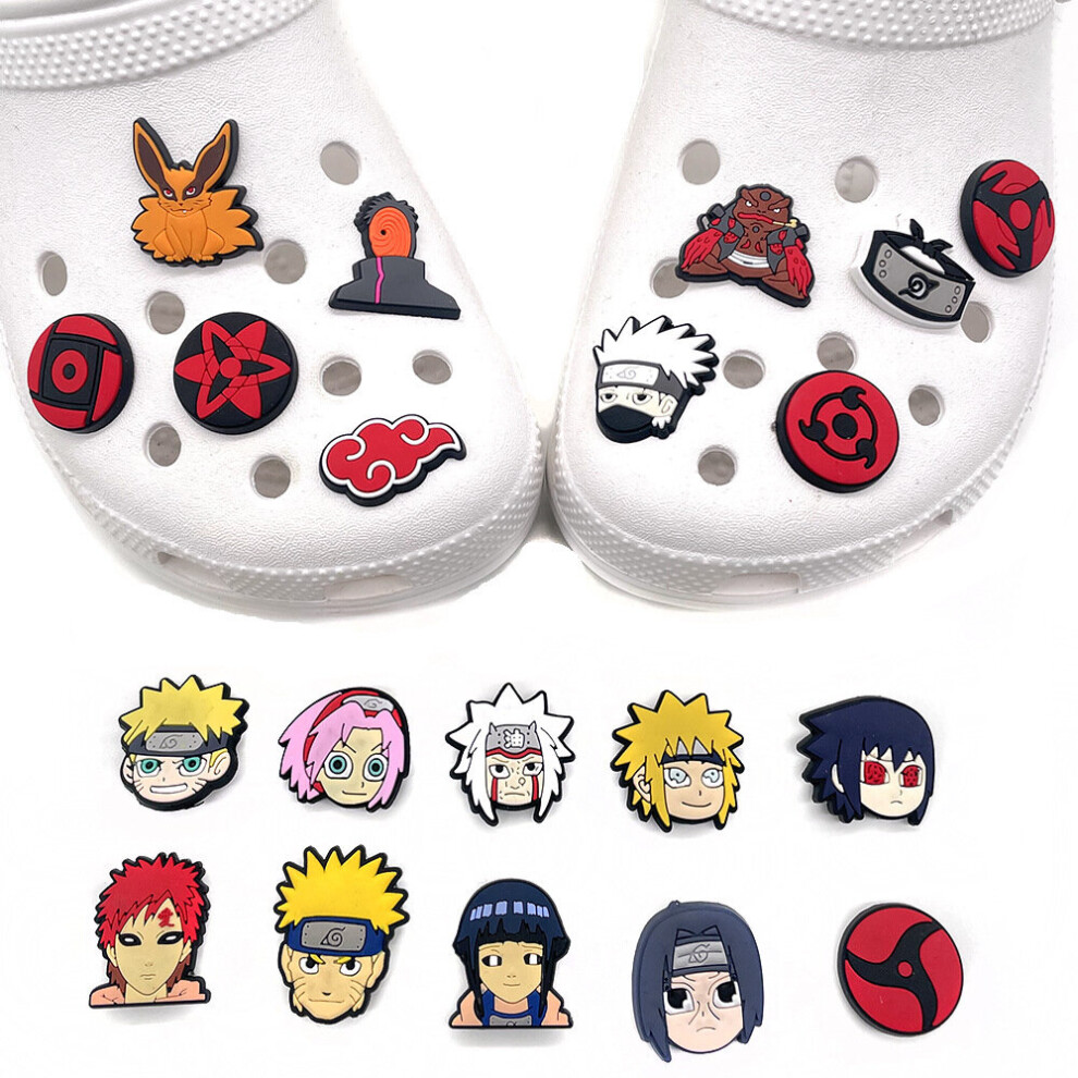 20PCS NARUTO Croc Shoes Charm Cute Cartoon Charm Accessories Decor