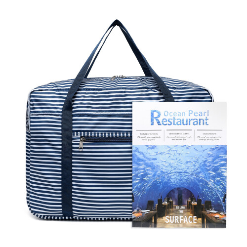 (Navy) KONO Foldable Waterproof Storage Travel Handbag 1