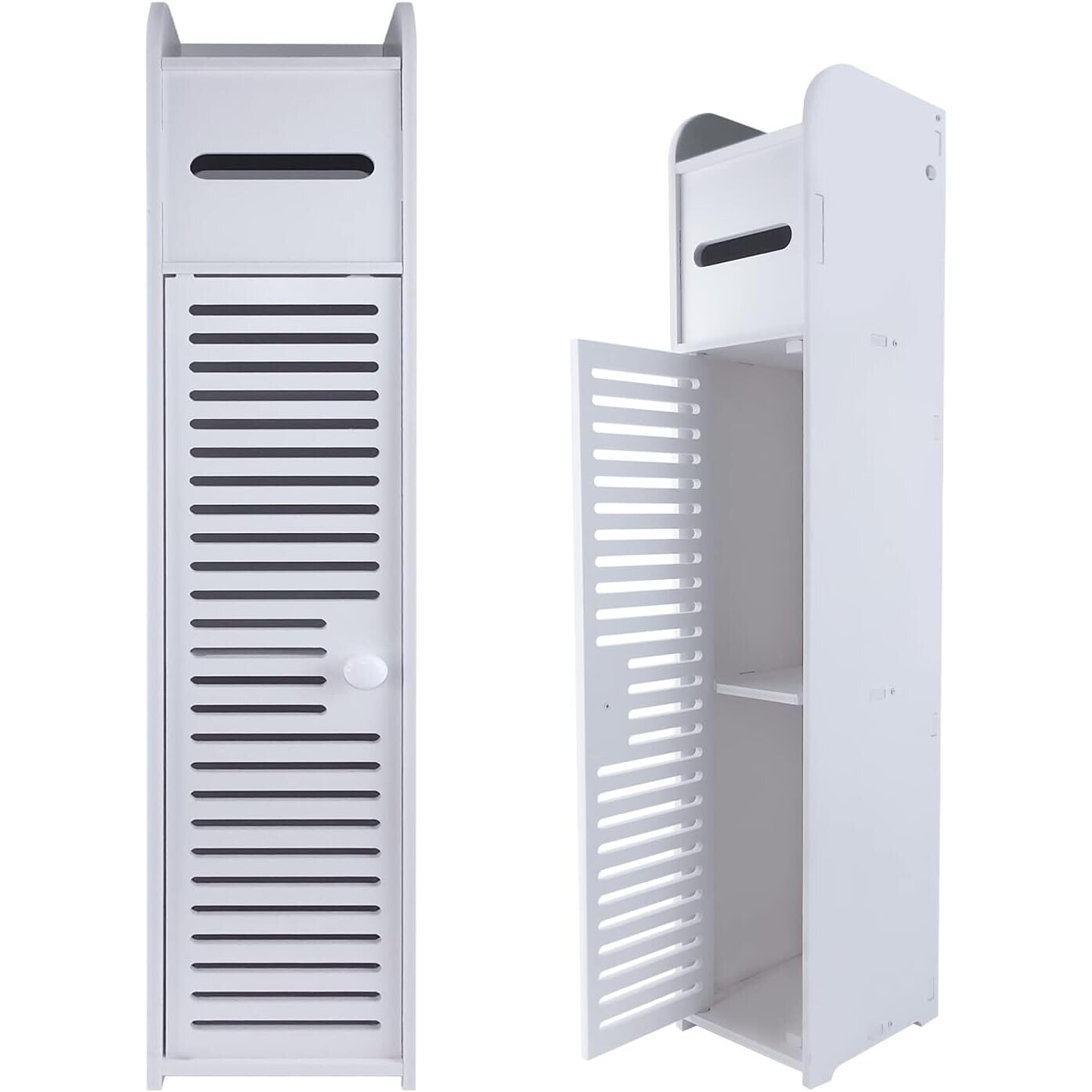 Toilet Roll Holder, Toilet Paper Holder Storage Cupboard Restroom