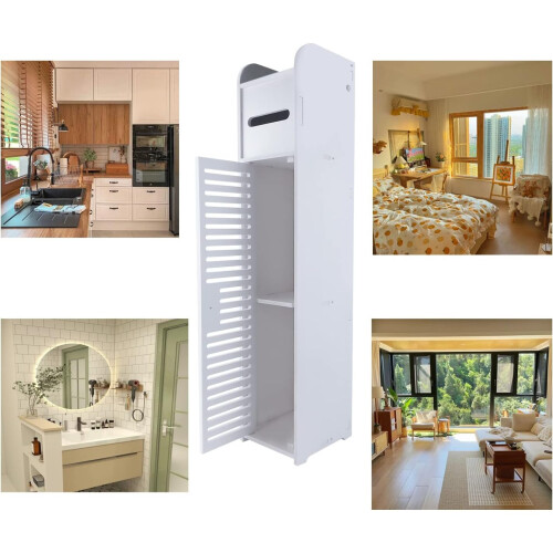 Toilet Roll Holder, Toilet Paper Holder Storage Cupboard Restroom