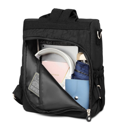 (Black) KONO Multi way Anti-Theft Waterproof Backpack Shoulder Bag 1