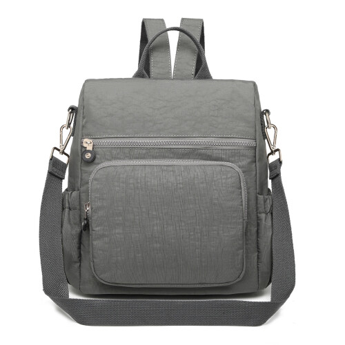 (Grey) KONO Multi way Anti-Theft Waterproof Backpack Shoulder Bag