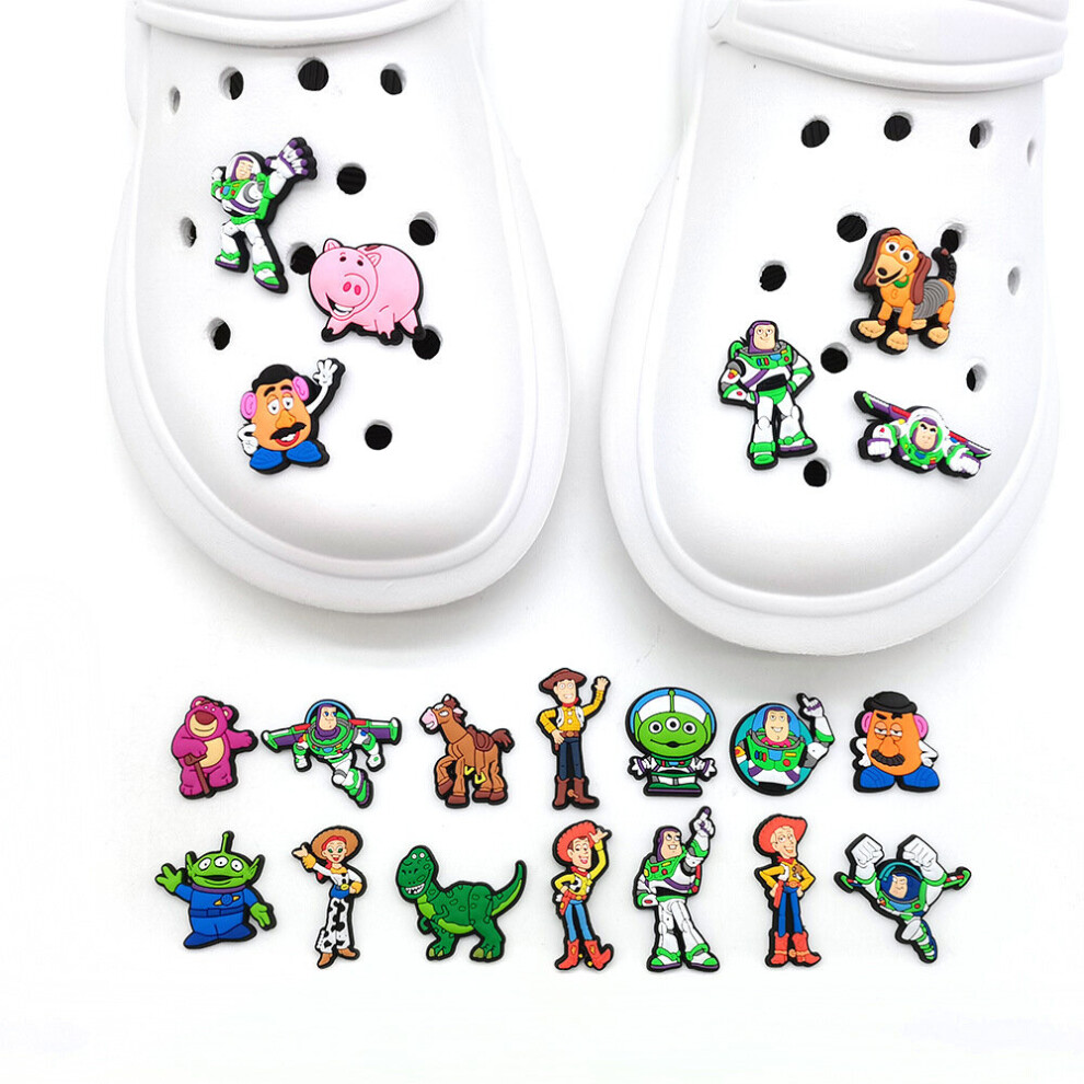 20PCS Toy Story Croc Shoes Charm Cute Cartoon Charm Accessories Decor