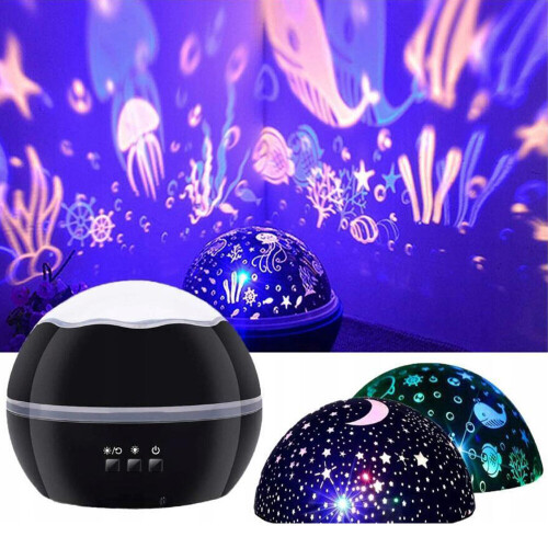 LED Galaxy Starry Night Light Projector Star Sky Moon Rotating Lamp on ...