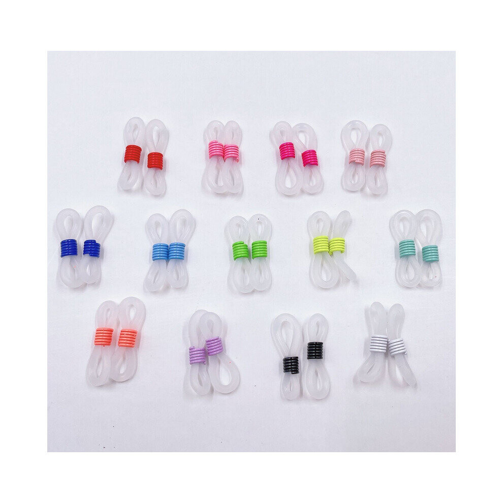 Paktoo 100Pcs Non-Slip Rubber Eyeglasses Sunglasses Chain Holder Cord Ends