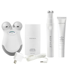 NuFACE Mini and FIX Starter Kit – Microcurrent Facial Toning Device and Line Smoothing Device Bundle with Hydrating Aqua Gel Activator and ..