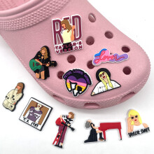 10Pcs Taylor Croc Shoes Charm Cute Cartoon Charm Accessories Decor