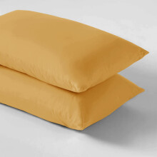 (Yellow Pillowcase) Plain Dyed Duvet Quilt Cover Yellow Bedding Sets