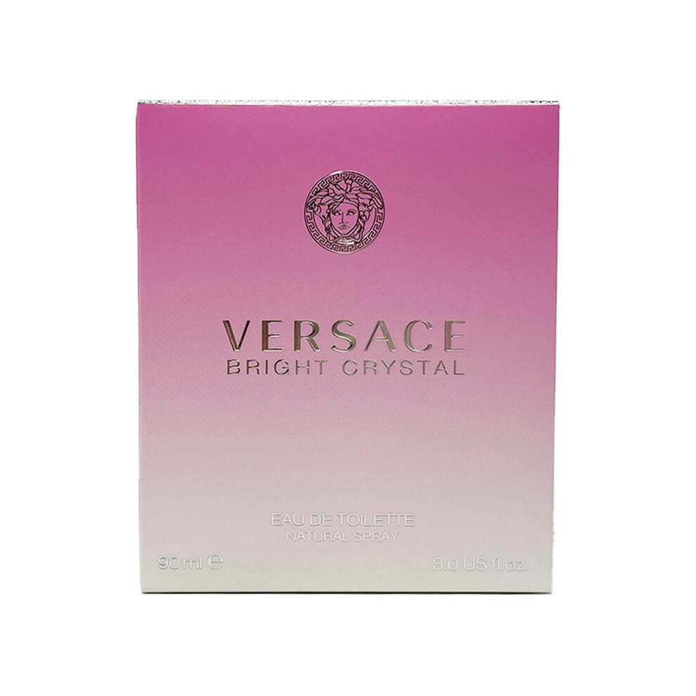 VÃªrsace Bright Crystal Eau De Toilette Spray For Woman. EDT 3 fl oz, 90 ml Floral 3 Fl Oz (Pack of 1)