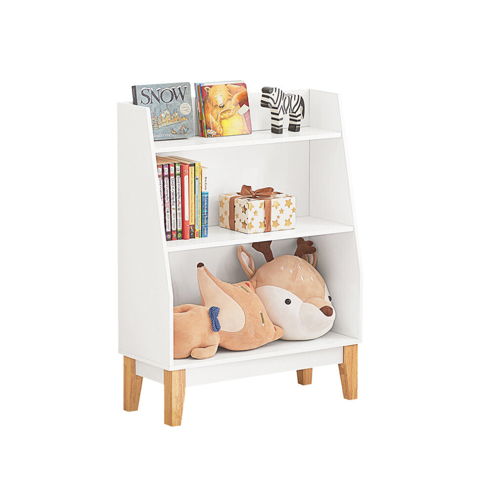 SoBuy KMB47-W, 3 Tiers Children Kids Bookcase Book Shelf Storage