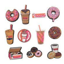 11pcs DUNKIN DONUTS Themed Shoe Charms Shoe Buckle for Crocs Jibbitz, Cool Shoe