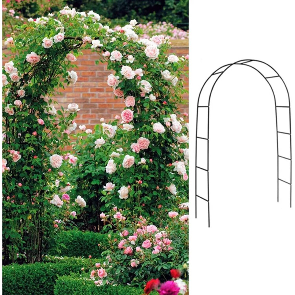 (Pack of 1) Metal Garden Arbor Arch Steel Frame Arch for Backyard Patio Lawn Wedding Decorations