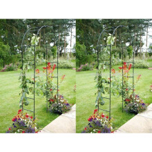 (Pack of 2) Metal Garden Arbor Arch Steel Frame Arch for Backyard Patio Lawn Wedding Decorations