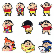 10pcs Crayon Shin-chan Themed Shoe Charms Shoe Buckle for Crocs Jibbitz, Cool Shoe