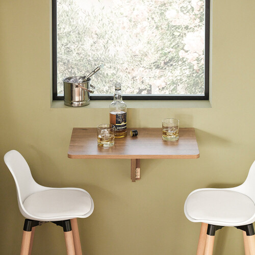 SoBuy FWT03-PF, Folding Wall-mounted Drop-leaf Table, Computer Desk 1