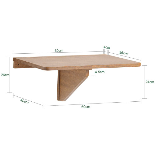 SoBuy FWT03-PF, Folding Wall-mounted Drop-leaf Table, Computer Desk 2
