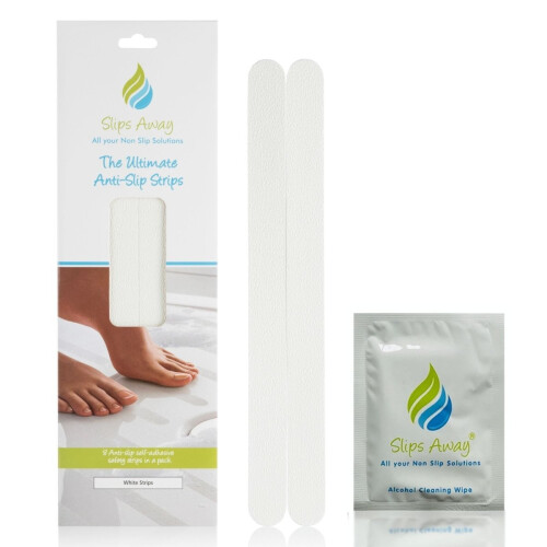 Anti Slip Bath & Shower Stickers – 8x White Strips 2