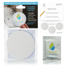 Non Slip Bath & Shower Stickers – 20x Large White Discs