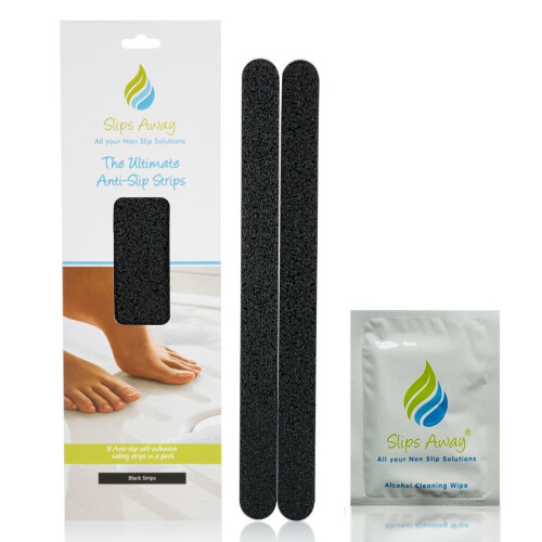 Anti Slip Bath & Shower Stickers – 8x Black Strips 2