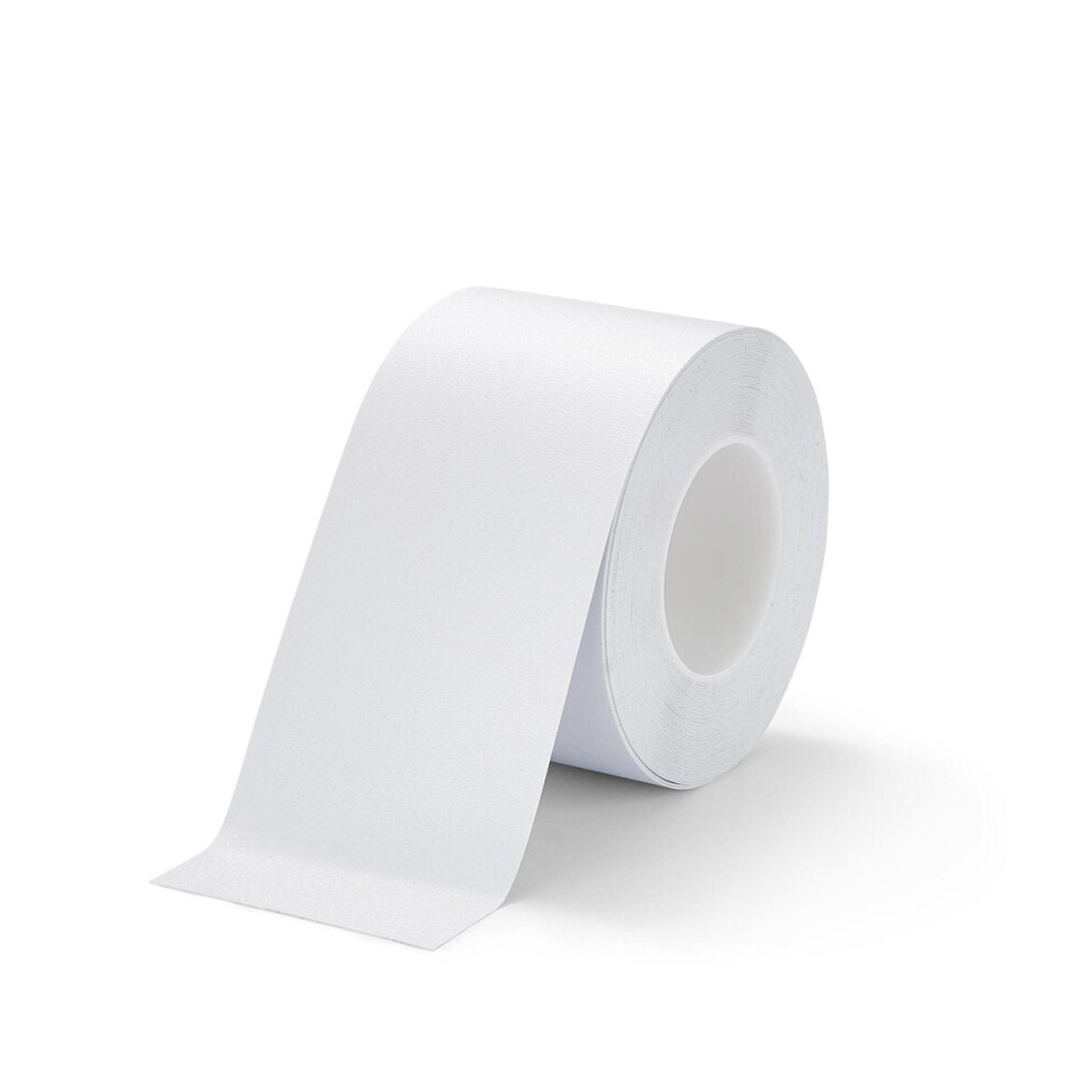 (White, 150Mm X 18.3M) Resilient Soft Touch Textured "Rubber Feel" Anti-Slip Tape 5061000042624