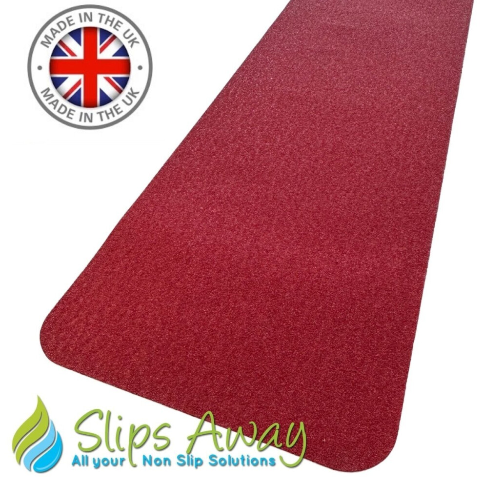(Red, 1) Anti Slip Tread Cleats Pre Cut Tiles 150Mm X 610Mm 5061000040330