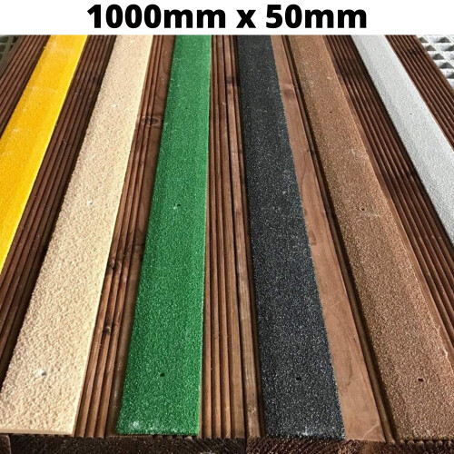 (Brown Decking Strips) Non Slip Decking Strips - 1000mm x 50mm 1