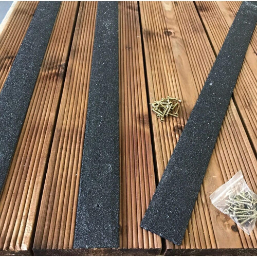 (Brown Decking Strips) Non Slip Decking Strips - 1000mm x 50mm 2